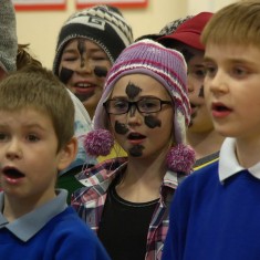 Children performing at Millfield Primary school, Littleport.