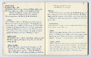 Enid Porter's notebook: page about Whittlesford