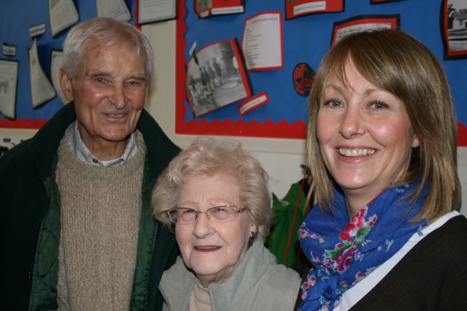 Ernie Frost with his wife and daughter, February 2014