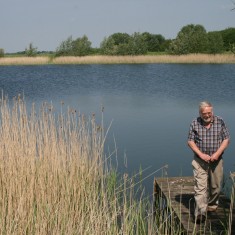 Mr Legge by his lake